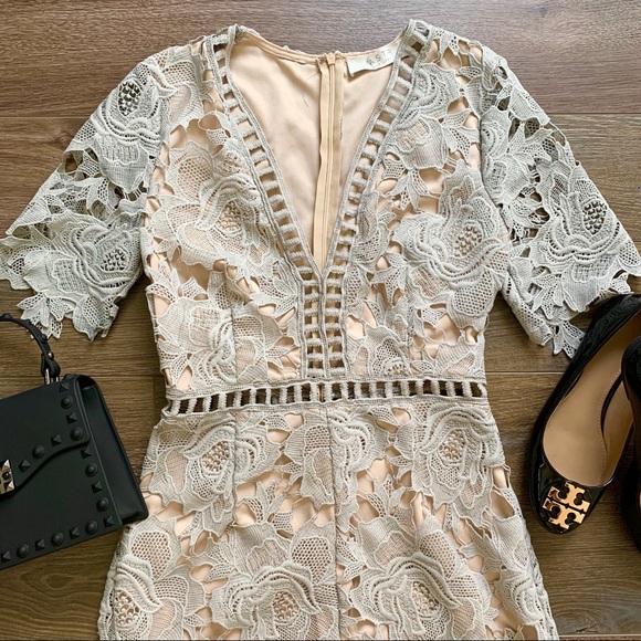 (Sz XS) Astr Grey/Mint Romper - Picture 4 of 7